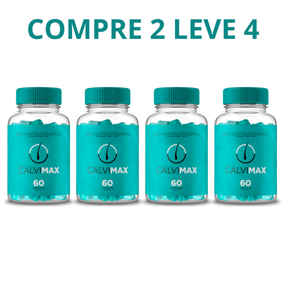 CalviMax 60 Capsulas - Diga Adeus A Calvície - Frete Grátis